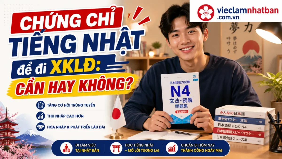 Chứng chỉ tiếng Nhật để đi XKLĐ: Cần hay không? So sánh JLPT, JFT, NAT-TEST 2026