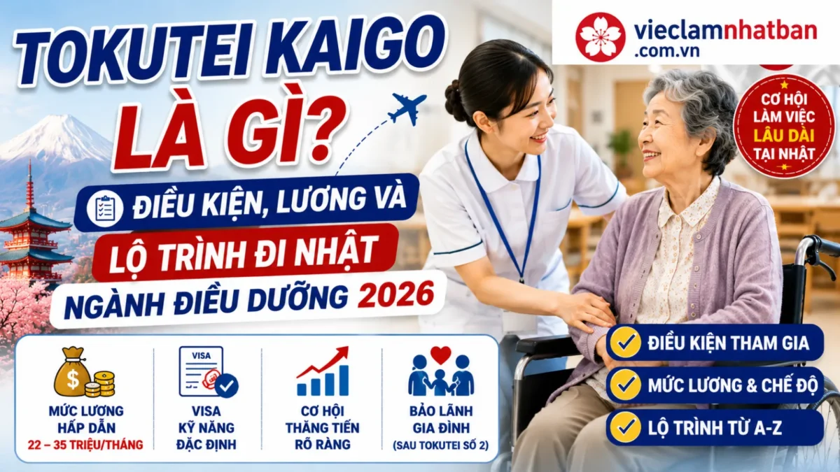 Tokutei Kaigo là gì? Điều kiện, lương và lộ trình đi Nhật ngành điều dưỡng 2026
