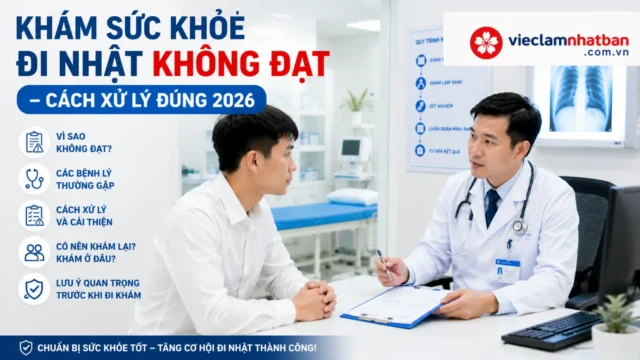 Khám sức khỏe đi Nhật không đạt phải làm sao? Xử lý đúng cách 2026