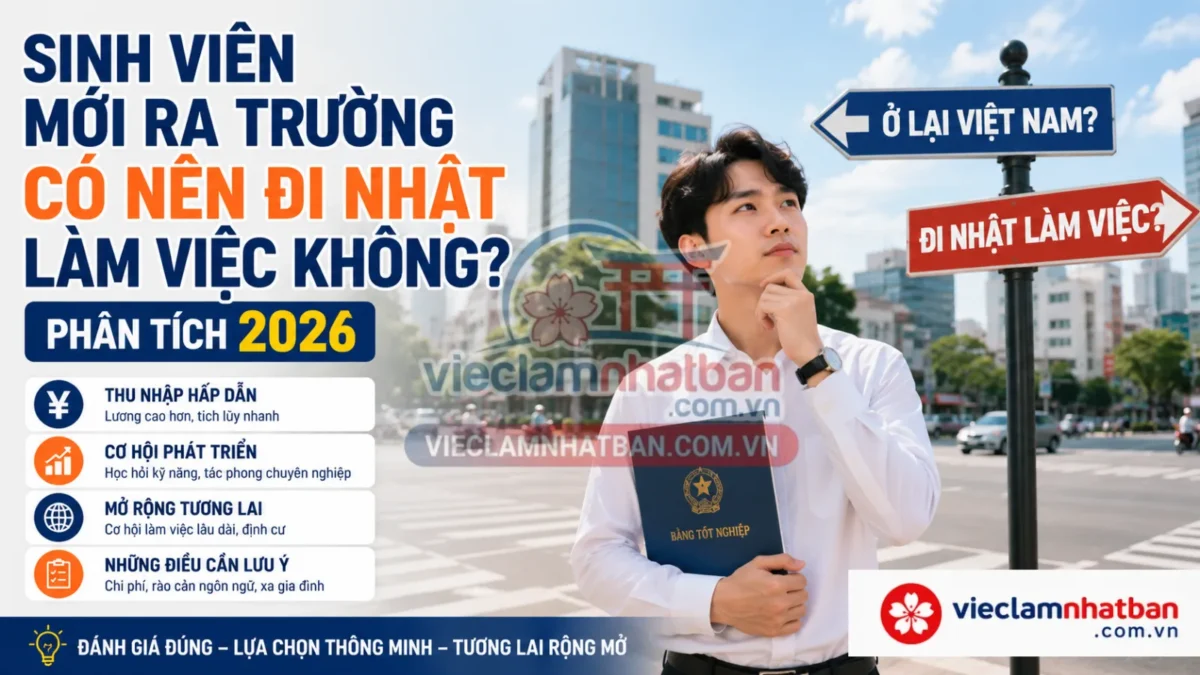 Sinh viên mới ra trường có nên đi Nhật làm việc không? Phân tích thực tế 2026