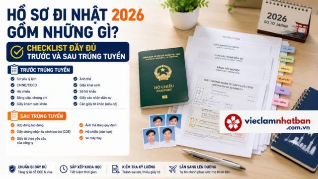 Hồ sơ đi Nhật 2026 gồm những gì? Checklist đầy đủ trước và sau trúng tuyển
