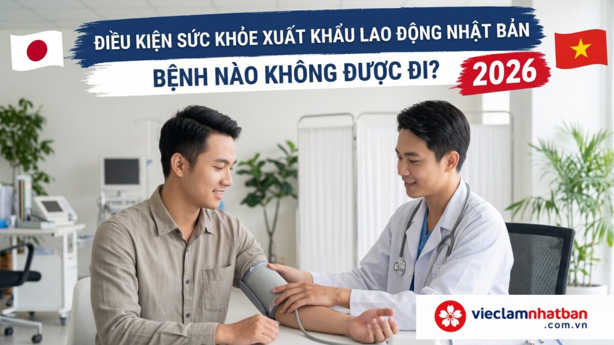 Điều kiện sức khỏe xuất khẩu lao động Nhật Bản 2026: Bệnh nào không được đi?